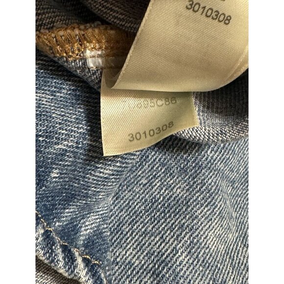 7 For All Mankind Sz M Dress Denim Collared Mini Shirtdress Blue Boho Classic - Picture 10 of 10